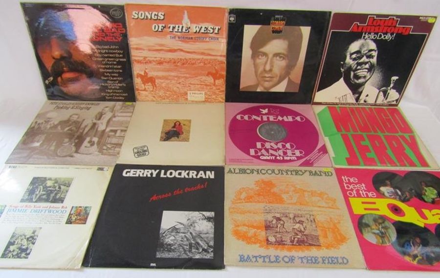 Collection of vinyl LP records - includes Gerry Lockran, Norman Luboff choir, Mungo Jerry, Albion