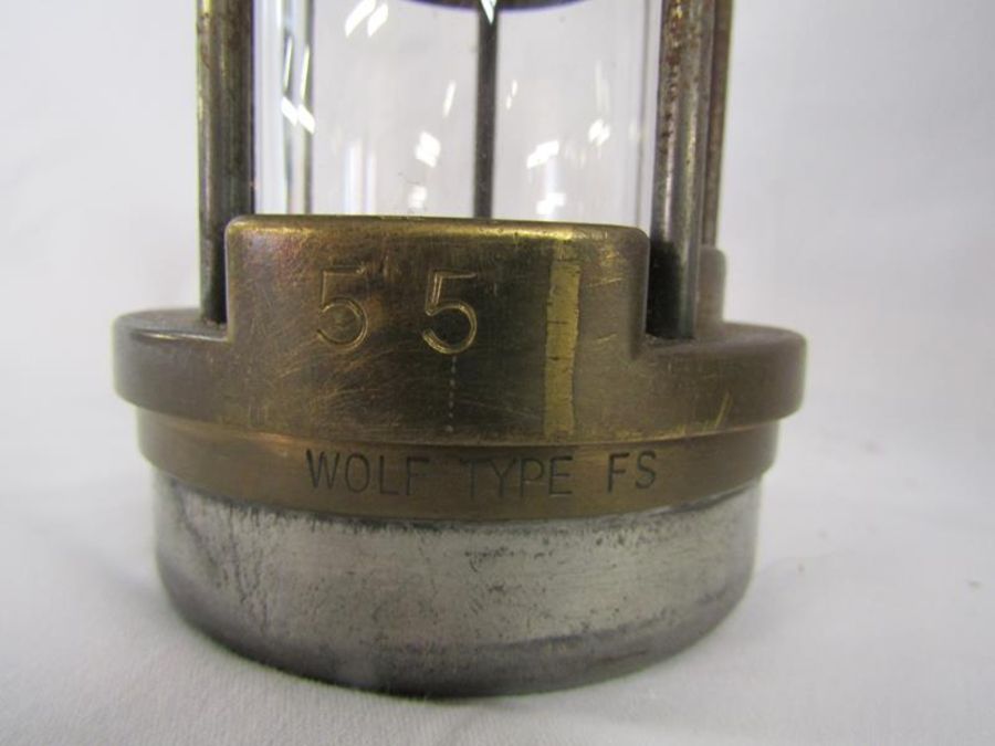 Wolf type FS 55 lamp, The Protector Lamp and Lighting Company Eccles SL lamp and one other marked - Image 3 of 7