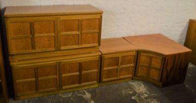 4 solid teak Parker Knoll Nathan units