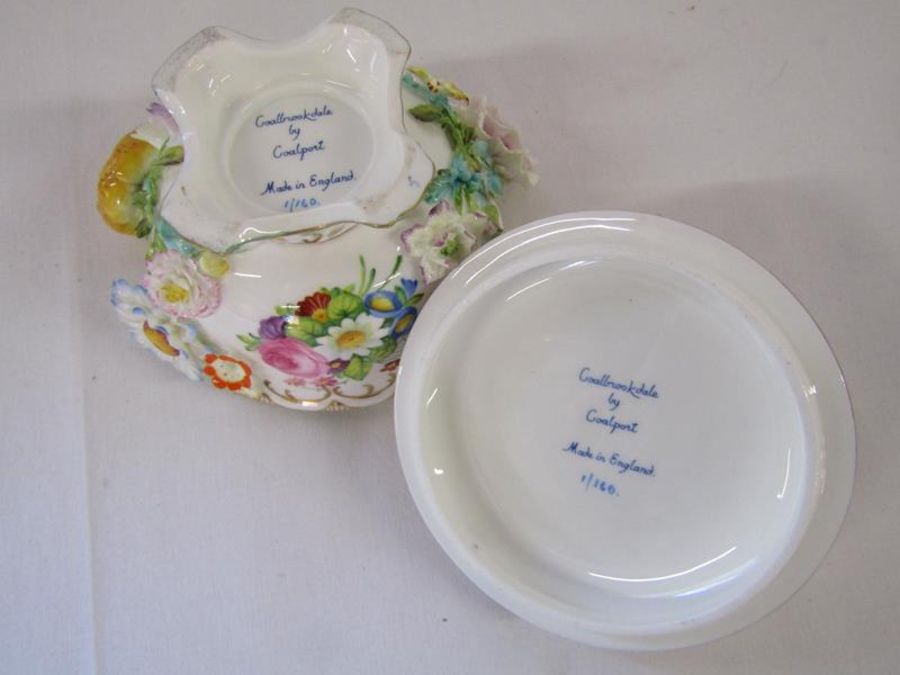 4 Coalbrookdale by Coalport limited edition floral encrusted lidded pots with certificates - some - Image 6 of 12