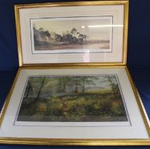 2 Gilt framed limited edition prints "Ebb Tide" after Alan Ingham 325 / 495 81.5cm x 48cm & "Morning