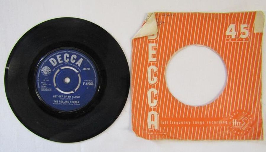 Collection of 7" vinyl 45's records - includes The Rolling Stones I can't Get No Satisfaction F - Image 5 of 19