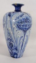 William Moorcroft for James Macintyre & Co Ltd florian ware baluster vase (Rd 326471)  with blue