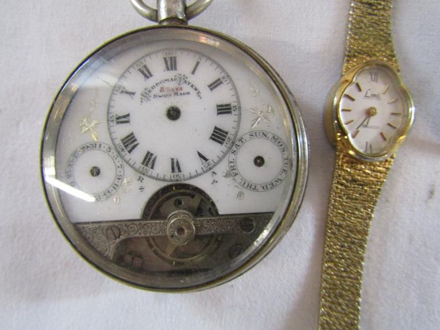 Collection of watches, parts, tools, includes watch back press set, eye glasses with light, - Image 7 of 10