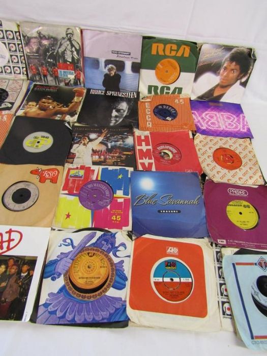 Collection of 7" vinyl 45's records - includes The Rolling Stones I can't Get No Satisfaction F - Image 17 of 19