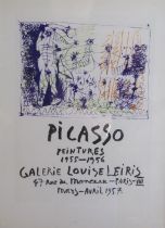 Pablo Picasso lithographic print 'Pientures' Galerie Louise Leiris 1957 published in 1959