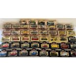 Collection of 44 Lledo Days Gone toy cars in boxes, including Vanguards and Premier