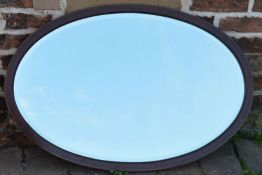 Edwardian oval wall mirror 92cm by 62cm