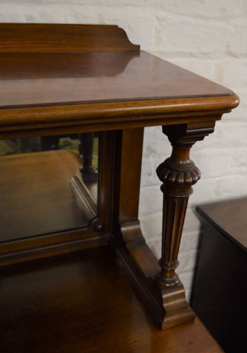 Victorian mahogany mirror back sideboard with shelf over L 167cm D 61cm Ht 127cm - Image 2 of 3