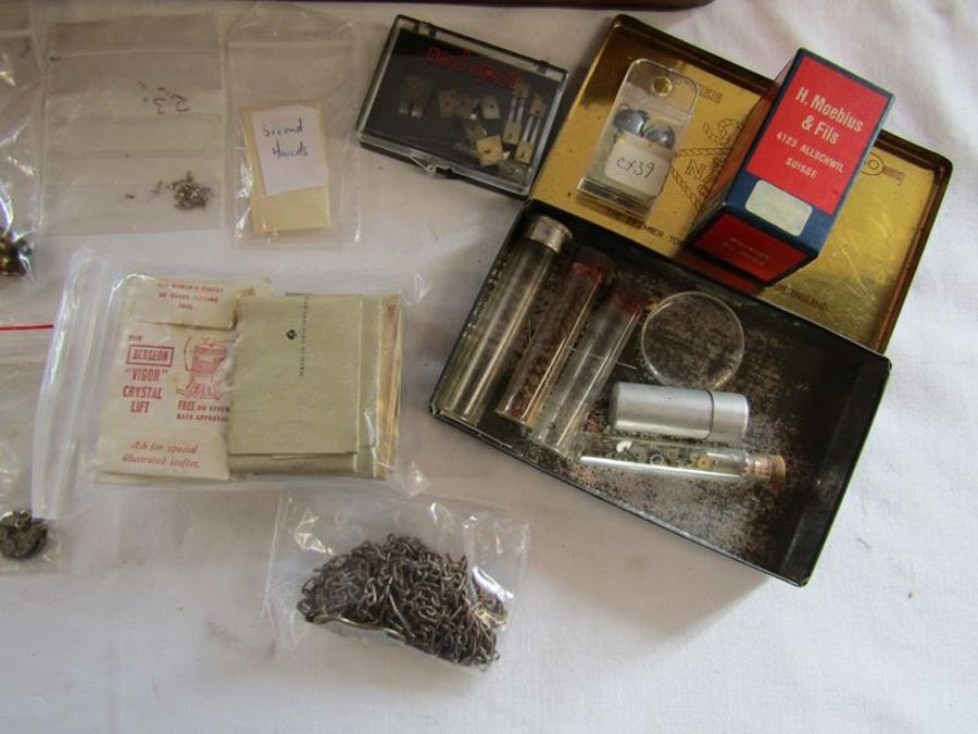 Collection of watch parts, tools and accessories - includes rubies, spring bars, crystals, - Image 7 of 19