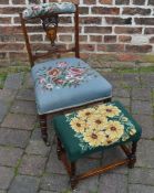 Victorian nursing chair and a stool