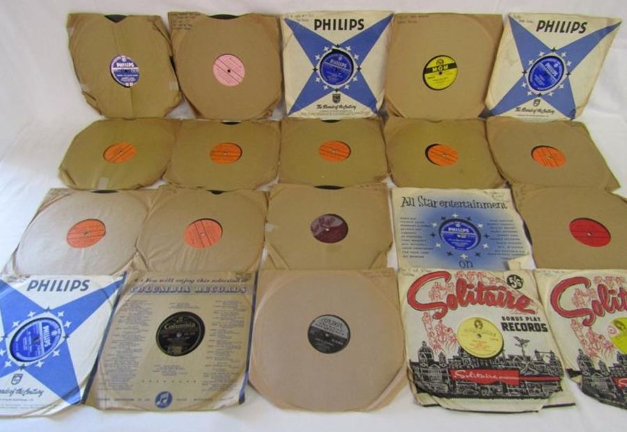 Collection of 78s records Frankie Vaughan, Unchained Melody, Johnny Ray, Ronnie Carroll, Nat King