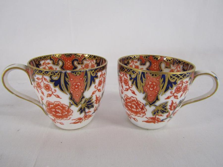 2 Royal Crown Derby 1128 Imari pattern side plates - one damaged/repaired - approx. 16cm and 2 small - Image 6 of 7