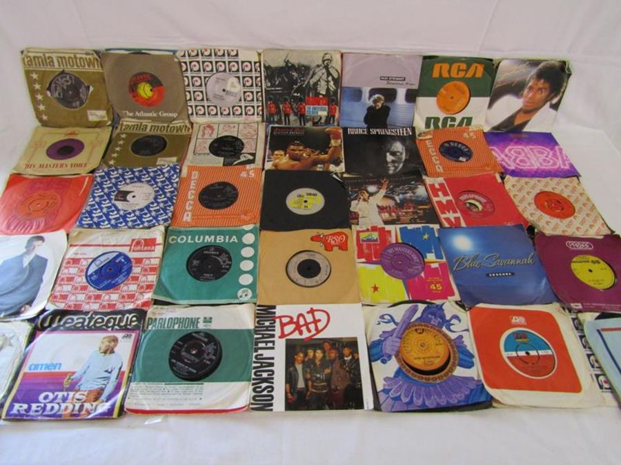 Collection of 7" vinyl 45's records - includes The Rolling Stones I can't Get No Satisfaction F - Image 15 of 19
