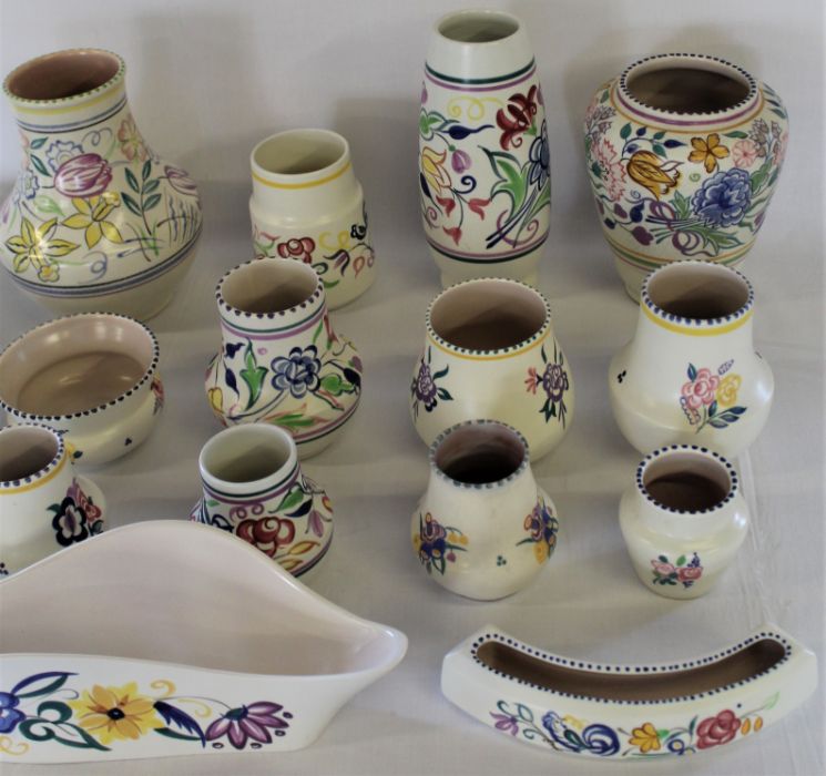 Selection of Poole Pottery vases, including AP design - Image 2 of 6