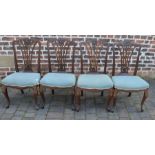 4 Reproduction dining chairs with Queen Anne legs