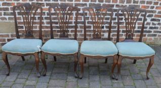 4 Reproduction dining chairs with Queen Anne legs