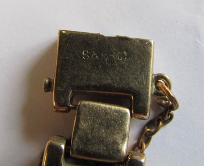 Tested as 9ct gold bracelet - marked but marks worn - total weight 14.9g - Image 3 of 3