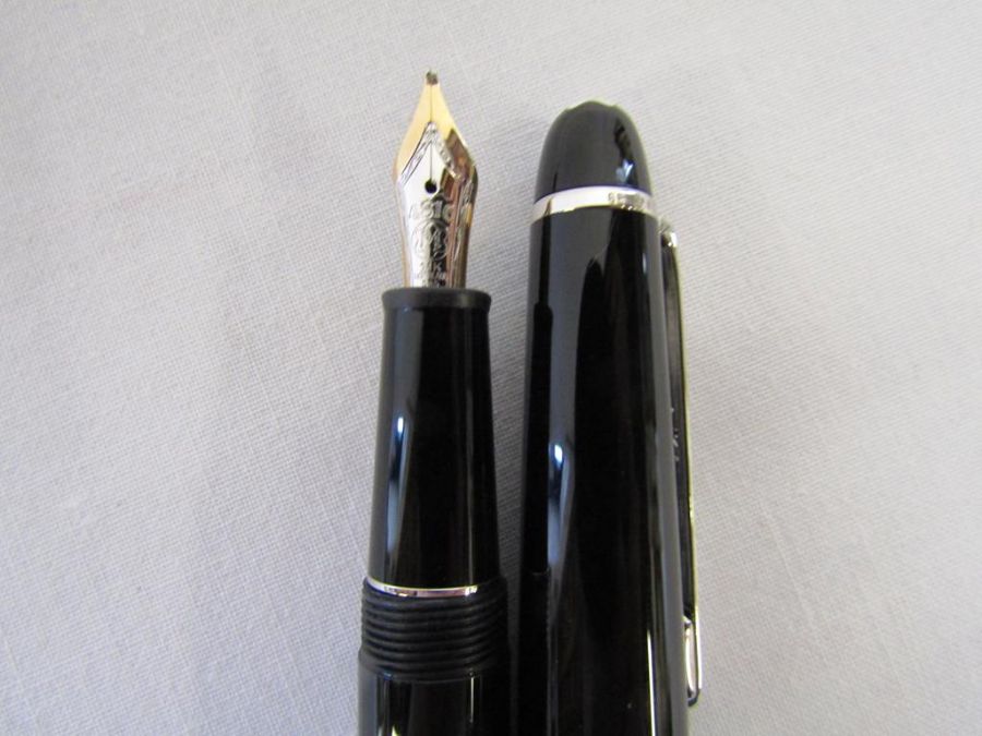 Montblanc Meisterstuck fountain pen - unused - with original box & paperwork, monogrammed BDG to - Image 8 of 8