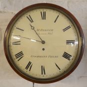 19th century dial clock Michael Burgher 6 Leman Street, Goodman's Fields with painted dial &