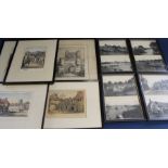 Framed sets of black & white photographic prints depicting early 20th century views of Maldon,