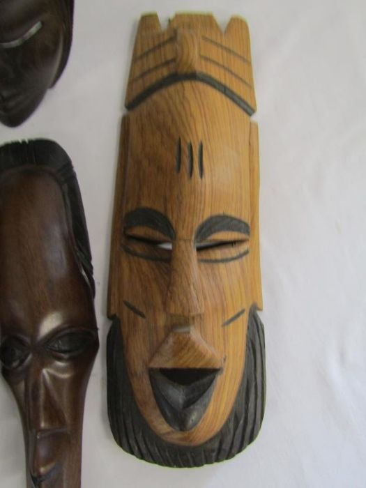 Pair of Dutch clogs and selection of African tribal masks - Image 5 of 6