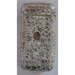 Victorian silver cigar case with repoussé decoration, Birmingham 1853, makers Yapp & Woodward 3.2ozt