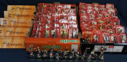 Approximately 100 Del Prado Napoleonic figures (most in original bubble packs) with 5 Napoleon At