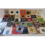 Collection of 7" vinyl 45's records - includes The Rolling Stones I can't Get No Satisfaction F