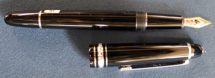 Montblanc Meisterstuck fountain pen - unused - with original box & paperwork, monogrammed BDG to - Image 2 of 8