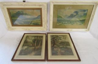 2 framed H. Ford prints 'Summertime' and May Blossoms' and 2 framed F. Robson prints