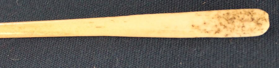 Eighteenth century Scottish whale bone toddy ladle 18cm long - Image 3 of 4