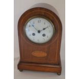 Late 19th/early 20th century dome top mantel clock Ht 30cm W 20cm D 23cm