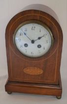 Late 19th/early 20th century dome top mantel clock Ht 30cm W 20cm D 23cm