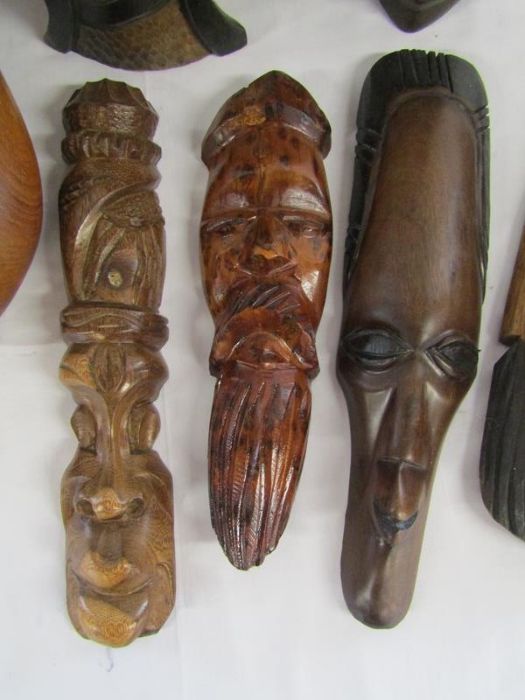 Pair of Dutch clogs and selection of African tribal masks - Image 3 of 6