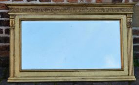 Classical style modern gilt frame overmantel mirror 117cm by 69cm