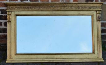 Classical style modern gilt frame overmantel mirror 117cm by 69cm