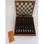 Selangor Pewter 'Camelot' chess set with board