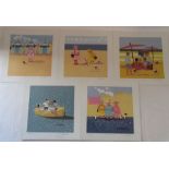 5 unframed Sasha Harding limited edition pencil signed prints - 186/500 'Catch of the Day' - 123/500