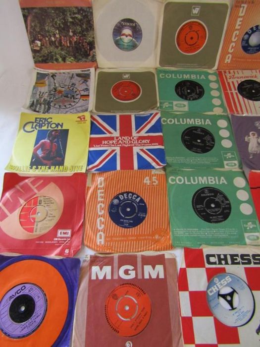 Collection of 7" vinyl 45's records - includes The Rolling Stones I can't Get No Satisfaction F - Image 9 of 19