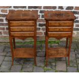 Pair of French bedside cabinets