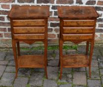 Pair of French bedside cabinets