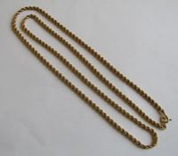 18ct gold rope twist necklace marked 750 - total weight 12.11g