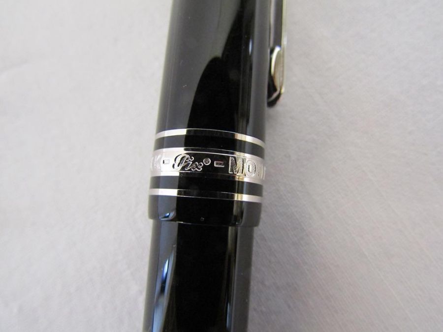 Montblanc Meisterstuck fountain pen - unused - with original box & paperwork, monogrammed BDG to - Image 4 of 8