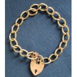 9ct gold curb chain bracelet 19g