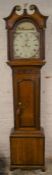 Late Georgian 8 day longcase clock by William Giscard of Downham in a mixed wood inlaid case with