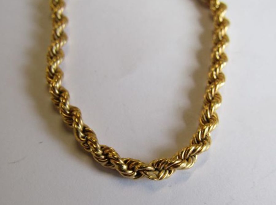 18ct gold rope twist necklace marked 750 - total weight 12.11g - Image 2 of 4