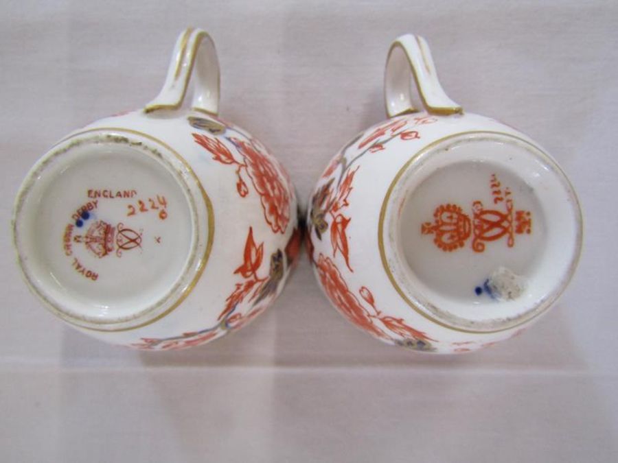 2 Royal Crown Derby 1128 Imari pattern side plates - one damaged/repaired - approx. 16cm and 2 small - Image 7 of 7