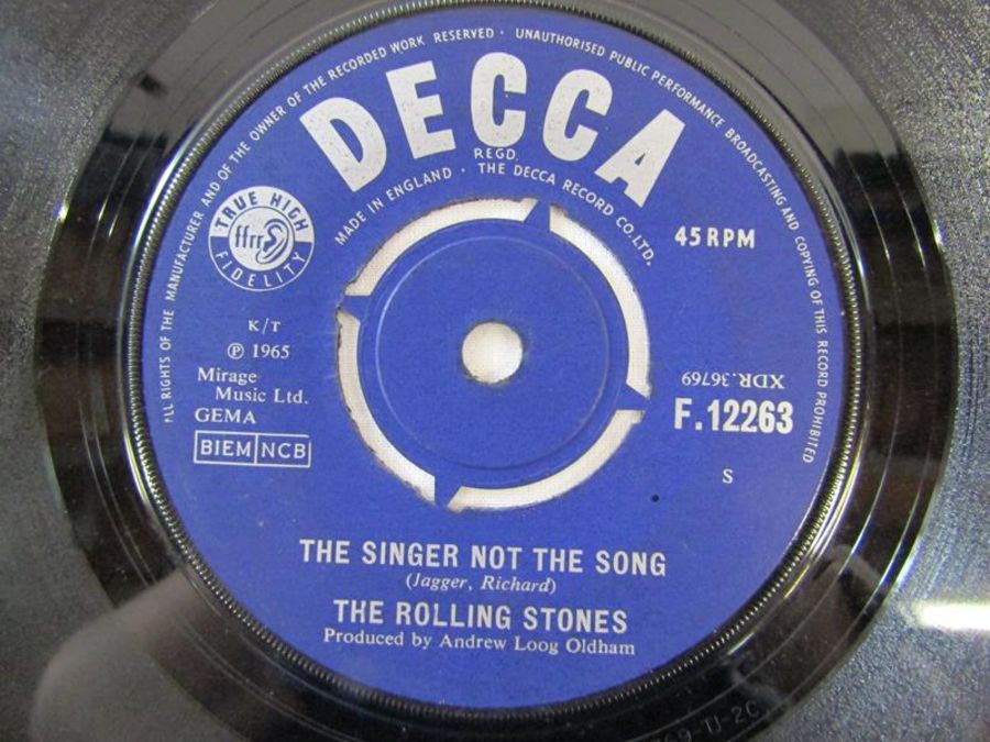 Collection of 7" vinyl 45's records - includes The Rolling Stones I can't Get No Satisfaction F - Image 7 of 19