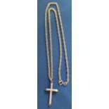 9ct gold crucifix on chain 4.86g